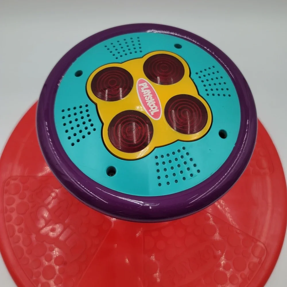 Playskool Sit n Spin Musical Light Up Toy Red Purple Teal Toddler Active Play